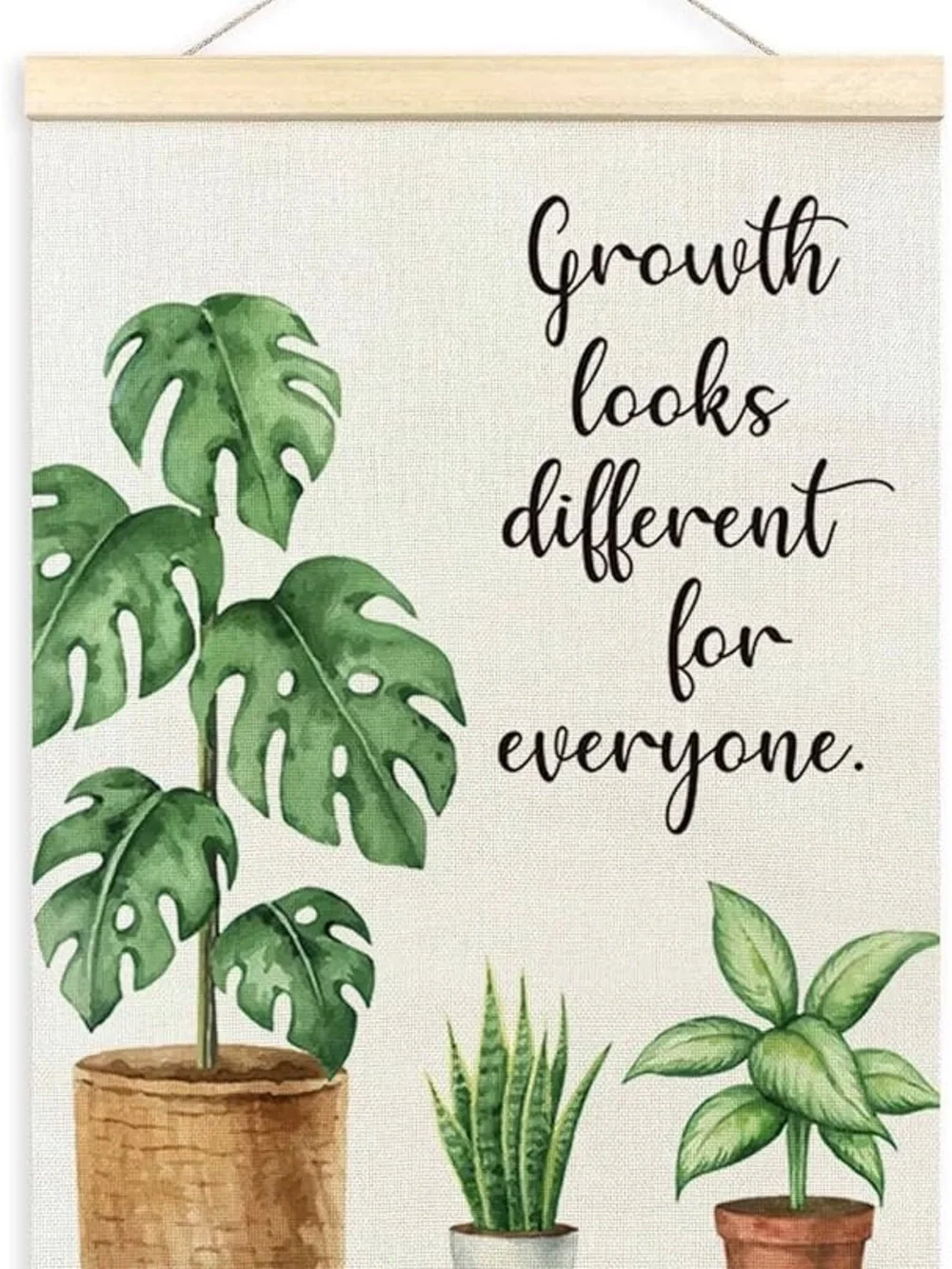 Green Botanical Wall Art Print - Growth Looks Different For Everyone